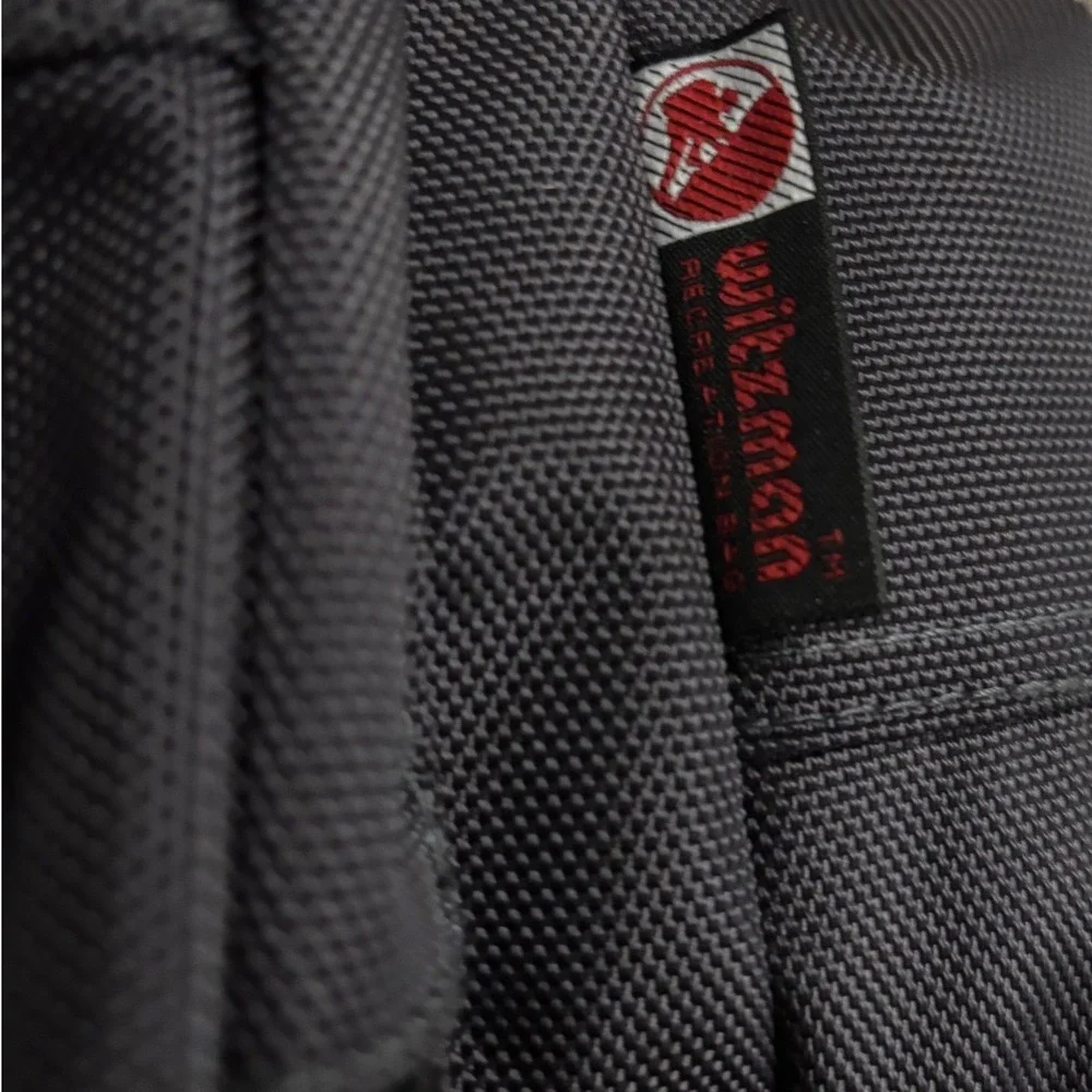 Witzman Backpack OS Travel Tactical Laptop Bag Grey Red Canvas Multi-Pocket